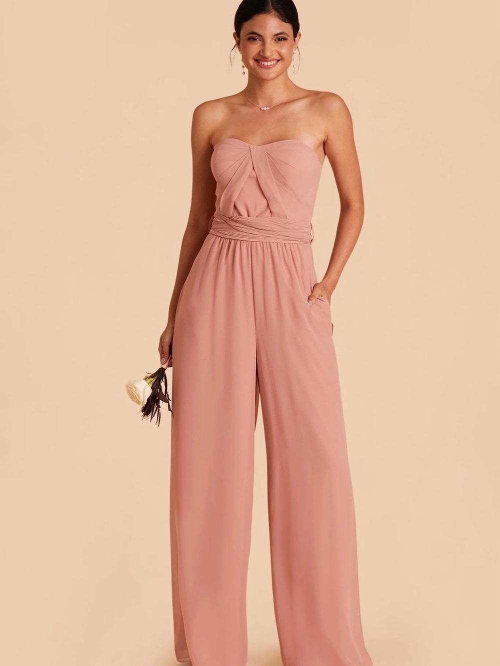 NWT Birdy Grey Gigi Convertible Jumpsuit in Dusty Rose - Size 3X